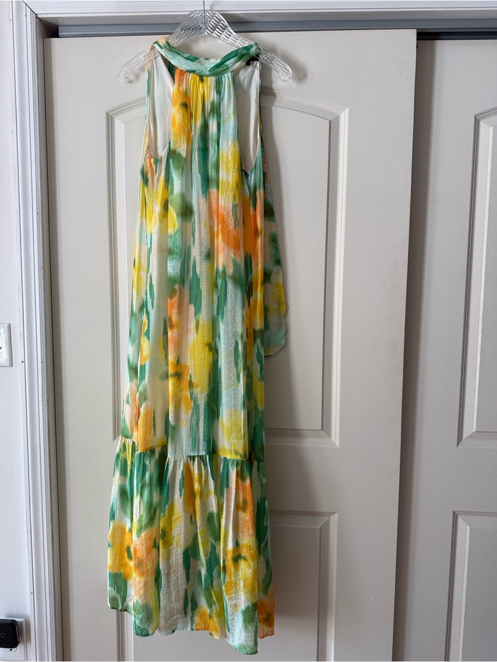 1. State Green, Yellow & Orange Floral Maxi Dress